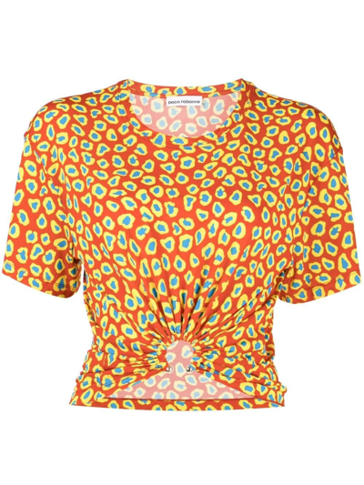 Rabanne Second Skin Leopard-print Top In Multicolore