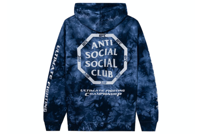 Pre-owned Anti Social Social Club X Ufc Ultimatum Hoodie Blue