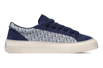 Pre-owned Dior B33 Sneaker Navy Blue Oblique Jacquard In Navy Blue  Oblique Jacquard And Suede