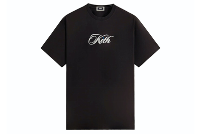 Pre-owned Kith Cursive Logo Tee Black