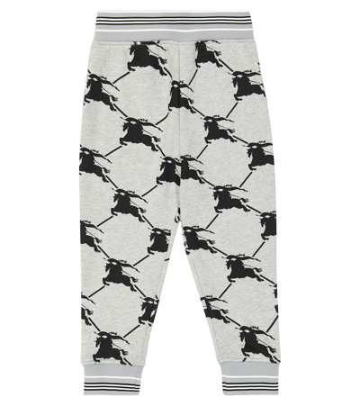 Burberry Kids' Boy's Sidney Equestrian Knight Printed Sweatpants In Black Ip Pattern