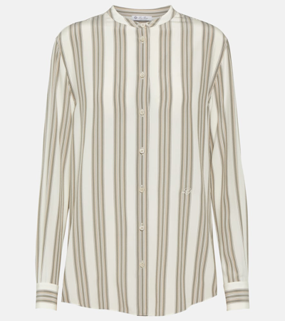 Loro Piana Neo Andre Striped Silk Shirt In Multicolor