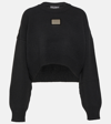 Dolce & Gabbana Logo Wool And Cashmere Sweater In Black