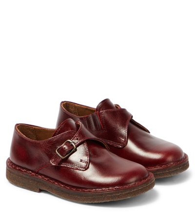 Pèpè Kids' Ben Leather Loafers In Red