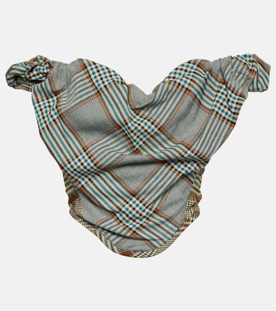 Vivienne Westwood Sunday Tartan-check Corset Top In Multi