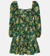 ULLA JOHNSON ALITA FLORAL COTTON MINIDRESS