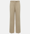 The Row Banew Pleated Wide-leg Wool Trousers In Beige