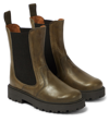 Pèpè Leather Chelsea Boots In Green