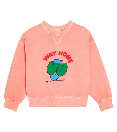 Jellymallow Kids' Printed Cotton Jersey Sweatshirt In Pink