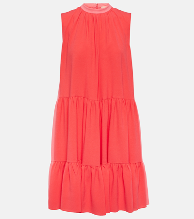 Roksanda Edna Braided-neckline Cotton Mini Dress In Rosa