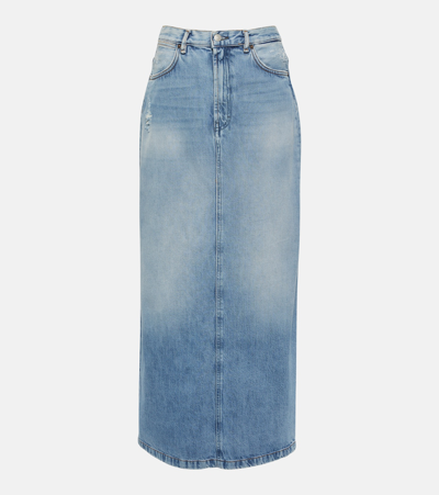 Acne Studios Mid-length Denim Skirt In Light Blue