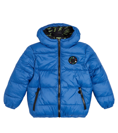 Stella Mccartney Kids' Reversible Puffer Jacket In Blue