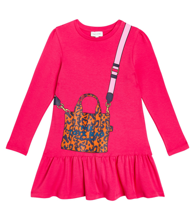 Marc Jacobs Kids' Printed Cotton Jersey Dress In Pink
