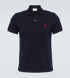Ami Alexandre Mattiussi Ami De Coeur Short-sleeved Polo T-shirt In Animal Print