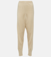 The Row Dalbero Linen And Silk-blend Tapered Pants In Beige