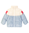 Monnalisa Colorblocked Puffer Coat In Multicoloured