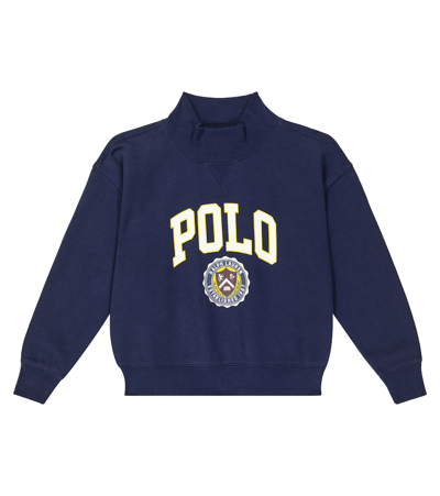 Polo Ralph Lauren Kids' Cotton-blend Fleece Sweatshirt In Blue