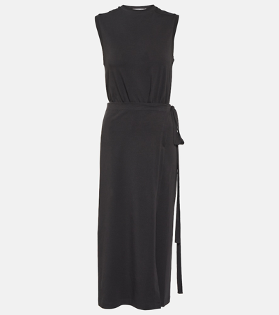 Proenza Schouler White Label Cotton-blend Jersey Midi Dress In Black