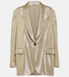 BRUNELLO CUCINELLI METALLIC GABARDINE BLAZER