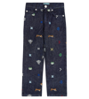 Kenzo Embroidered Jeans In Blue