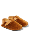 Pèpè Lucio Slingback Shearling Clogs In Brown