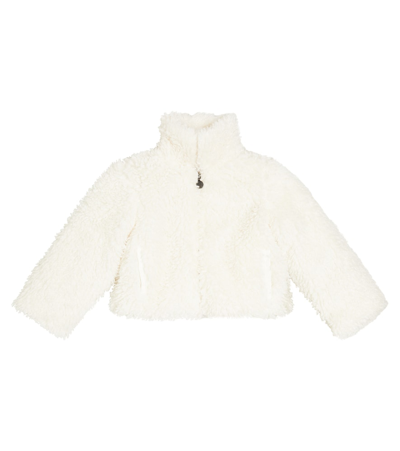 Stella Mccartney Kids' Faux Fur Jacket In White