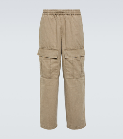 Acne Studios Mid-rise Cotton Cargo Pants In Cold Beige