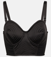 Jean Paul Gaultier Conical Corset Cropped Top In Black
