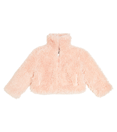 Stella Mccartney Kids' Faux Fur Jacket In Pink