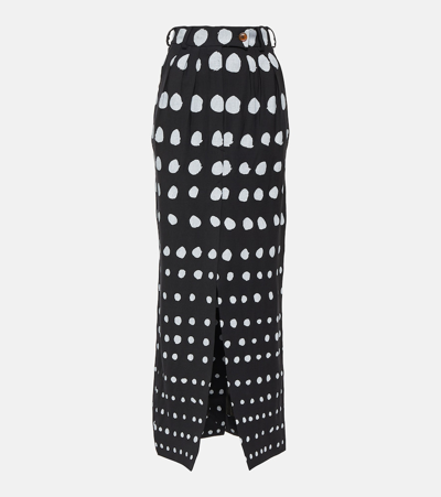 Vivienne Westwood Black Polka Dot Virgin Wool Skirt