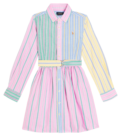 Polo Ralph Lauren Girls Multi Kids Louella Fun Day Striped Cotton Shirt Dress 2-12 Years