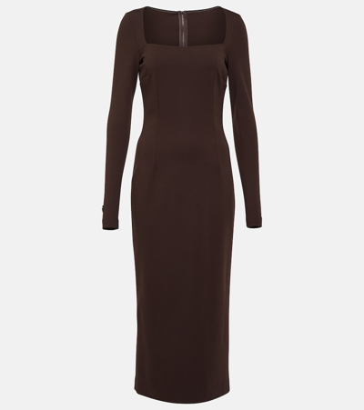 Dolce & Gabbana Jersey Midi Dress In Black