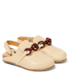 PÈPÈ RUBI LEATHER SLINGBACK CLOGS