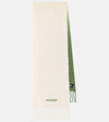 Jacquemus Off-white & Green Le Chouchou 'l'echarpe Moisson' Scarf In Khaki