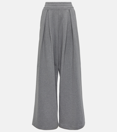 Giuseppe Di Morabito Wide-leg Cotton Jersey Sweatpants In Grey