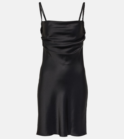 Nanushka Draped Detailed Mini Dress In Black