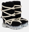 RICK OWENS LUNAR TRACTOR SHEARLING ANKLE BOOTS