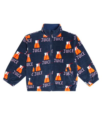 Jellymallow Kids' Printed Tech Fleece Jacket In Navy,red