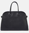 The Row Soft Margaux 15 Leather Tote Bag In Black