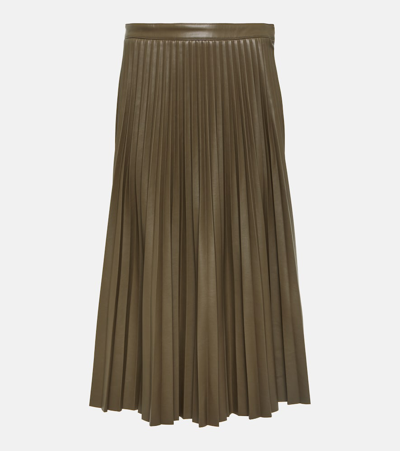 Proenza Schouler White Label Faux Leather Midi Skirt In Green