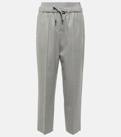 Brunello Cucinelli Flannel Pants In Gris_perle