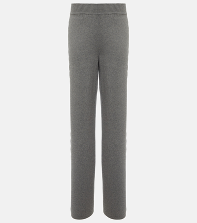 Loro Piana Cashmere Wide-leg Pants In Grey