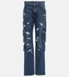 DOLCE & GABBANA DISTRESSED HIGH-RISE CARGO JEANS