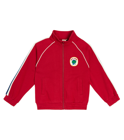 Jellymallow Kids' Cotton Track Jacket In Red