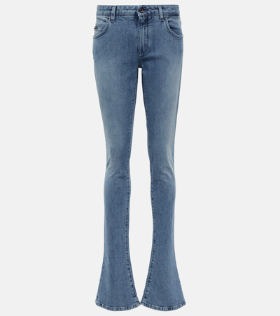Dolce & Gabbana Low-rise Bootcut Jeans In Blue