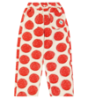 Jellymallow Red Dot Cotton Pants In Red