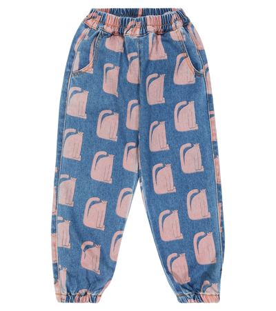 Jellymallow Kids' Cat牛仔裤 In Blue