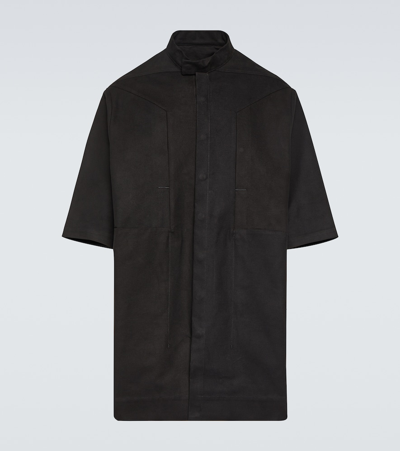 Rick Owens Edfu Magnum Cotton Jacket In Black