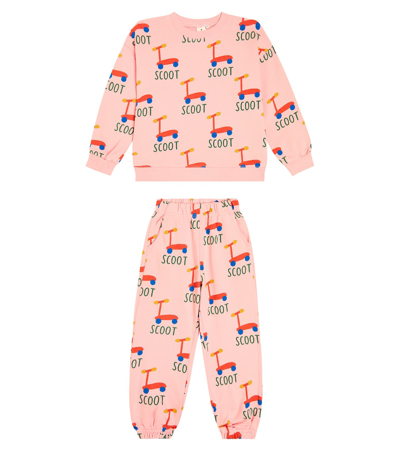 Jellymallow Kids' Scoot Sweatshirt And Sweatpants Set In Pink