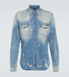 DOLCE & GABBANA DISTRESSED DENIM SHIRT